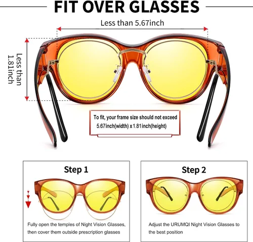 Vista 4 de URUMQI Gafas de sol para mujer gafas de sol redondas de moda gafas de sol polarizadas UV400 marco grande