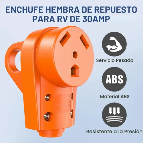 Vista 8 de Nilight Receptáculo de Repuesto para RV de 30 Amperios Toma Hembra Resistente de 125 Voltios con Mango Listado por ETL Enchufe NEMA TT-30R para RVs