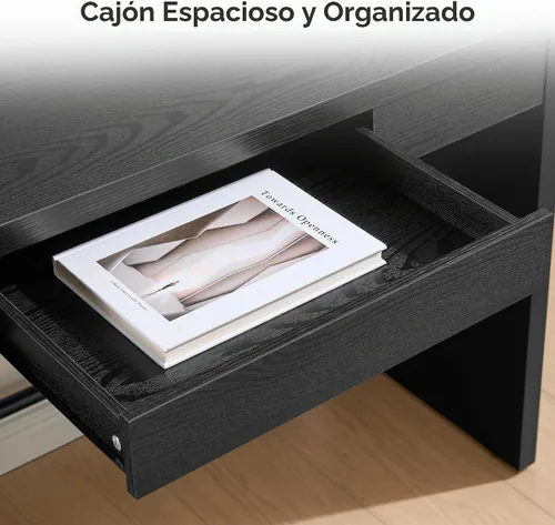 Vista 6 de SICOTAS Mesa de Escritorio para Computadora - Mesa de Estudio de Madera de 47 Pulgadas para Dormitorio, Escritorio de Oficina Estilo Granja