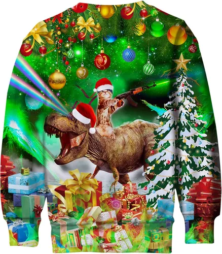 Vista 2 de BFUSTYLE Boy Girl Ugly Christmas Sweatshirt Kids Fleece Cool Xmas Pullover 4-16 Years