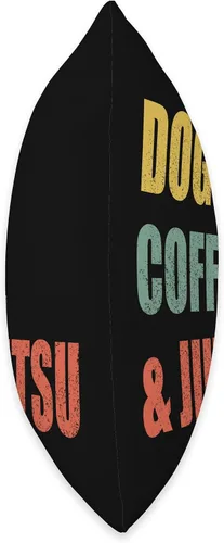Vista 2 de Dogs Coffee And Jiu-Jitsu Funny Jiu Jitsu MMA BJJ - Almohada de 16 x 16 pulgadas, multicolor