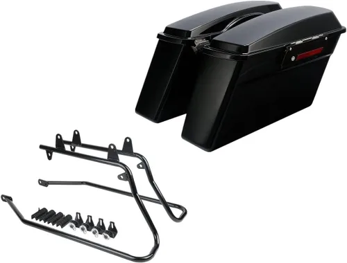 Vista 39 de Kit de soporte de conversión para alforjas extendidas de 4" TCMT, compatible con Harley Heritage Softail Fatboy FLSTF Breakout 1984-2017, negro
