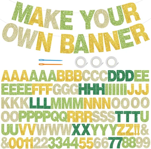Vista 53 de 116 piezas de letras de la A a la Z DIY Banner personalizado Colorido