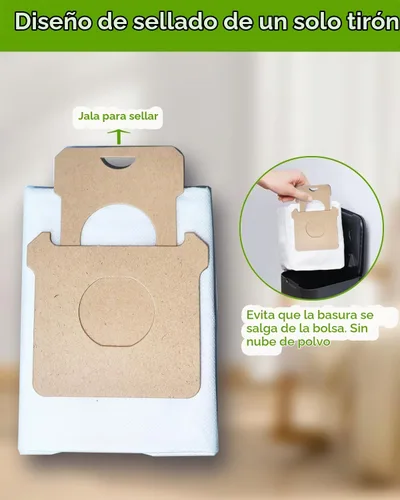 Vista 4 de Paquete de 16 bolsas de vacío para aspiradora iRobot Roomba 105X, 415X, 505X, 705X