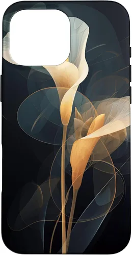 Vista 19 de Elegant Minimalist Calla Lily Abstract Dots Lines Background Case for iPhone 16