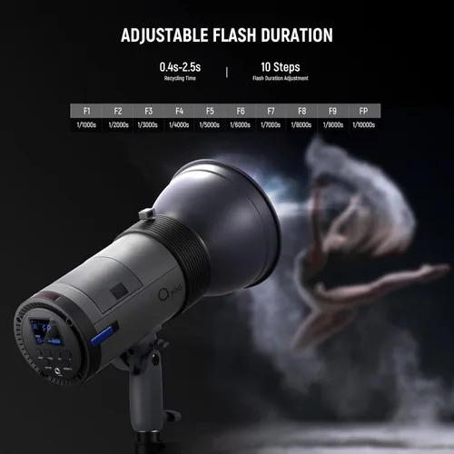 Vista 12 de NEEWER Q300 300Ws 2.4G Flash de estudio al aire libre con disparador inalámbrico compacto Q