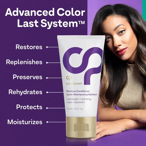 Vista 8 de Colorproof Acondicionador hidratante sin sulfato para mujeres, 1.7 onzas líquidas, acondicionador hidratante con aroma a menta Mojito, fórmula