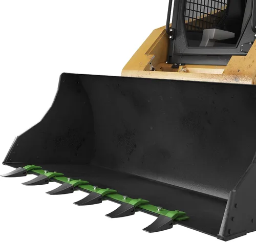 Vista 3 de Barra de dientes de acero resistente de 48 pulgadas para cargador de tractor, capacidad de carga de 4,560 libras, se adapta a bordes de corte