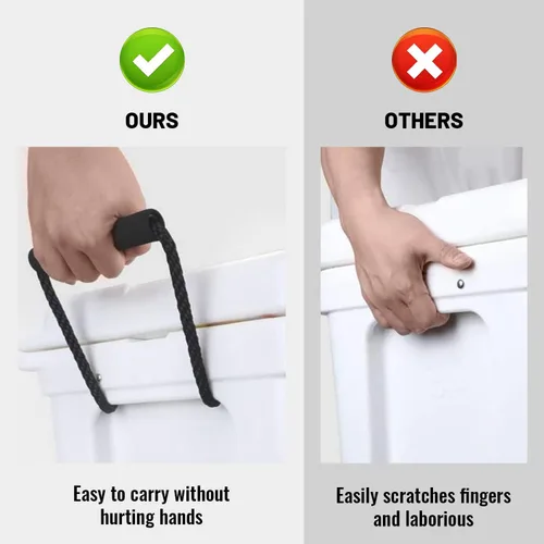 Vista 3 de Paquete de 2 manijas de repuesto para enfriadores, compatible con enfriadores YETI Tundra y RTIC, piezas de mango extensor