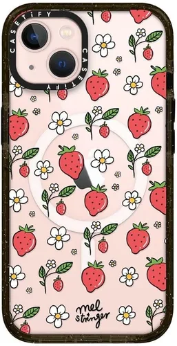 Vista 334 de CASETiFY Funda Impact para iPhone 13 [Protección contra caídas de grado militar 4X de 8.2 pies/Compatible con Magsafe] - #1 Mom - Transparente