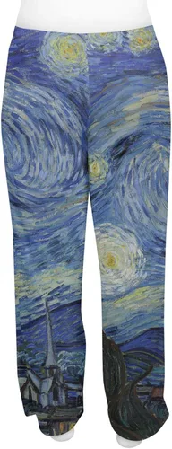 Vista 3 de The Starry Night (Van Gogh 1889) Pantalones de pijama para mujer