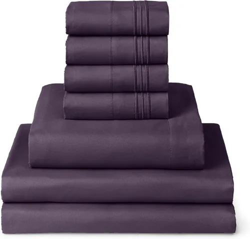 Vista 62 de Mellanni Juego de sábanas Twin XL - Juego de ropa de cama de 4 piezas de la colección icónica, (incluyendo 2 fundas de almohada), bolsillo profundo
