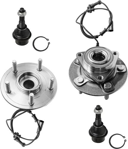 Vista 126 de Detroit Axle - Kit de suspensión delantera 4WD para Nissan Frontier Pathfinder Xterra, 2 cubos de rodamientos de ruedas, 2 brazos de control