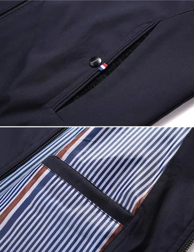 Vista 7 de HaoMay Chaquetas ligeras con cremallera completa para hombre