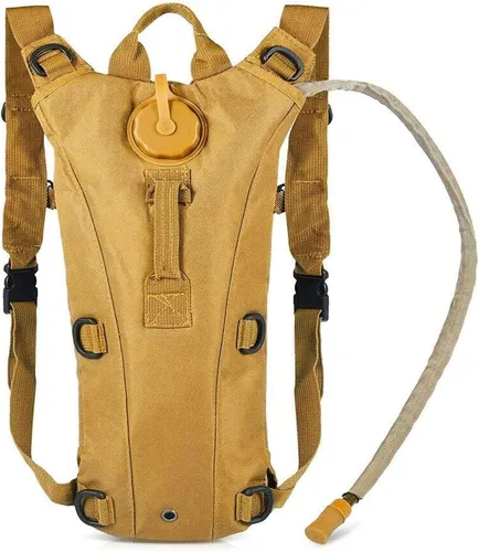 Vista 9 de Mochila Táctica de Hidratación Militar con Bolsa de Agua de 3L, Portador de Vejiga de Agua Impermeable para Correr, Trotar, Ciclismo, Senderismo