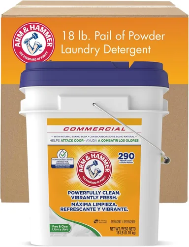 Vista 9 de Arm & Hammer detergente en polvo para la ropa, Crisp Clean, cubo de 18 libras