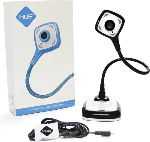 Vista 10 de HUE Cámara de documentos HD Pro flexible USB 11x17 y visualizador de aula para profesores: micrófono/luces integradas, Windows, macOS