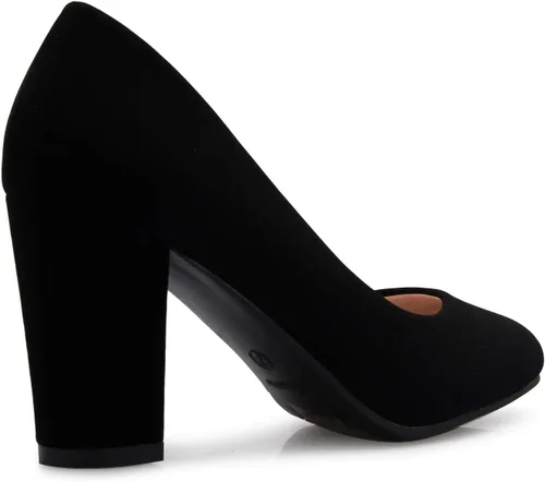Vista 3 de Olivia K Zapatos de tacón alto con plataforma de punta redonda para mujer, adorables, cómodos