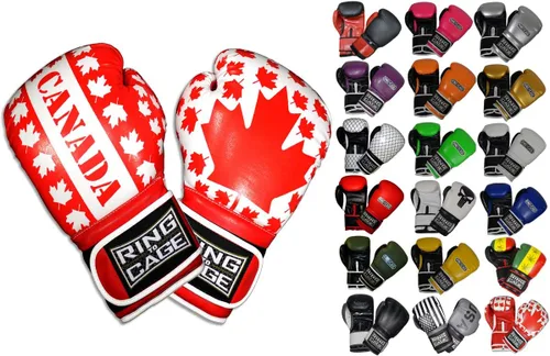 Vista 7 de Guantes de boxeo para entrenamiento de gimnasio Verde neón/negro