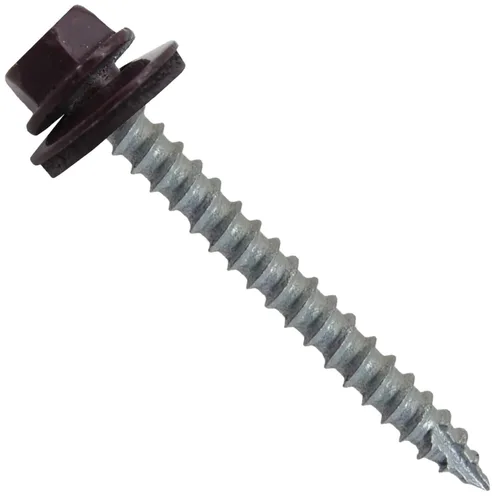 Vista 78 de TORNILLOS PARA TECHOS DE METAL #14: (250) Tornillos x 1" ABC GRIS Tornillo para techo de chapa metálica con cabeza hexagonal y arandela.