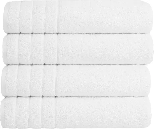 Vista 36 de Towels Beyond - Juego de toallas de lujo de 4 piezas, fabricadas con 100% algodón turco, altamente absorbentes y cómodas, incluye 2 toallas de baño