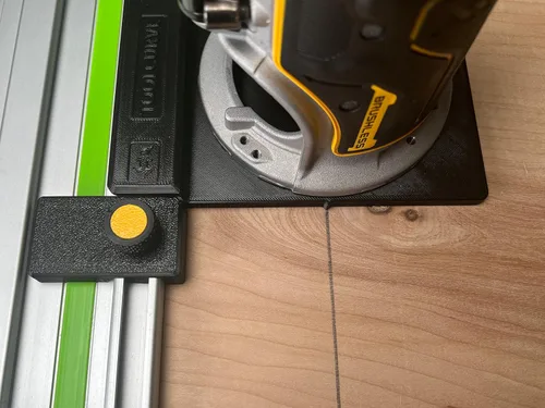 Vista 3 de Adaptador de riel guía ToolCurve compatible con enrutador Dewalt - Fabricado en EE. UU