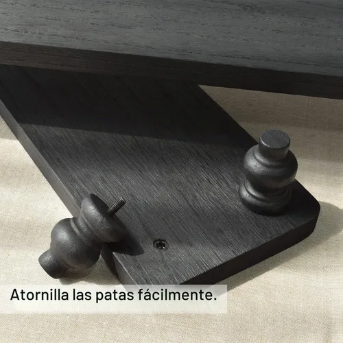 Vista 4 de Ikee Design Juego de 2 piezas de soporte elevador de exhibición de madera, soporte elevador de exhibición de pastelitos, soporte de centro de Negro