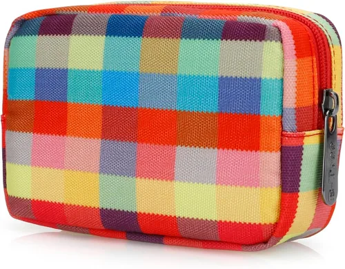 Vista 9 de Bolsa de maquillaje E-Tree, estuche mediano de viaje con cremallera para bolso, estuche de cosméticos con cepillo para el cuidado de la piel