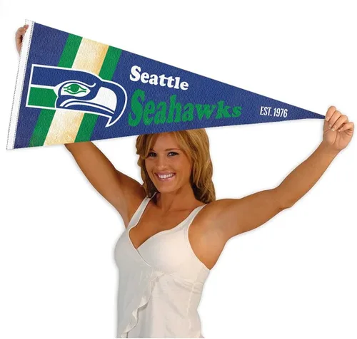 Vista 4 de Bandera retro vintage de Seattle Seahawks