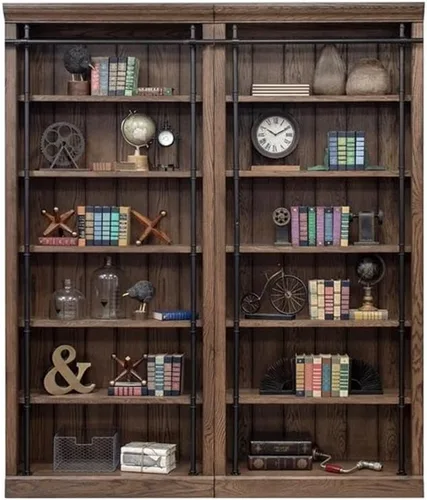 Vista 6 de Martin Furniture Avondale 2 Librería de pared, roble