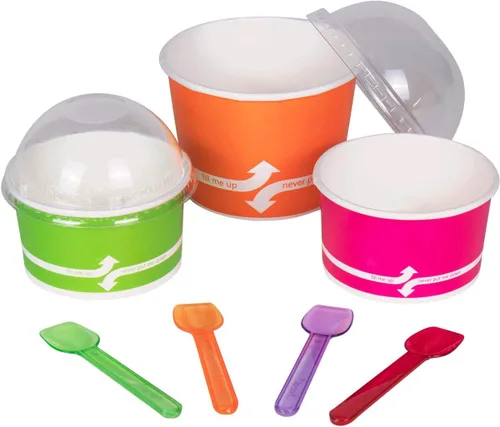 Vista 12 de Karat U2400 (arcoíris) - Cuchara desechable de gelato de 3.7 pulgadas, color arcoíris (paquete de 2000)