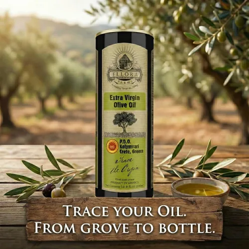 Vista 5 de Ellora Farms, Aceite de oliva virgen extra griego, DOP con certificación de finca única, ganador del premio de oro múltiple, rastreable, primera