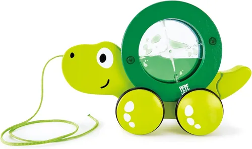 Vista 10 de Hape Croc de madera Walk-A-Long para bebés Juguete para caminar para niños pequeños de 12 meses en adelante