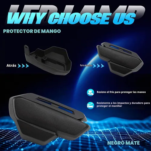 Vista 6 de Mokuo - Guardamanos de motocicleta para Yamaha Zuma 125 2022-2023 – Deflector de viento en manillar, protector de mano