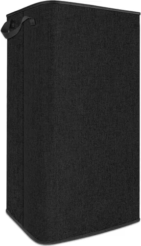 Vista 15 de SNIGJAT Cesta grande para la ropa sucia, cesta alta con asas resistentes, cestas para ropa sucia, cesta rectangular para ropa sucia para dormitorio
