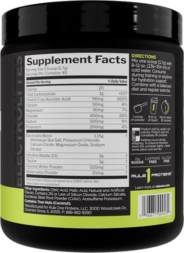 Vista 2 de Rule 1 Proteins Hidratación en polvo, 30 porciones (fresa kiwi)