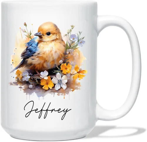 Vista 18 de Taza de café de oso – Regalo personalizado para amantes, taza de té de animales salvajes con flores, regalo de cerámica personalizado para amantes