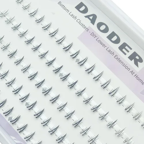 Vista 5 de DAODER - Extensiones de pestañas en racimo de pestañas inferiores, 90 unidades, aspecto natural, pestañas transparentes para pestañas inferiores