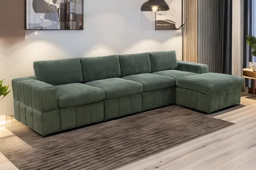 Vista 21 de A Ainehome Juego de sofá modular modular con otomanas de gran tamaño en forma de U, sofá modular de 7 asientos con tumbonas reversibles para sala