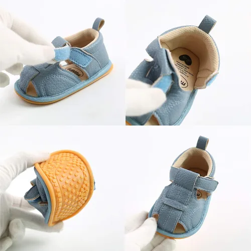 Vista 3 de RVROVIC Sandalias para bebés niños y niñas, zapatos de verano de primera calidad para exteriores, ligeras, suaves, antideslizantes, suela para niños