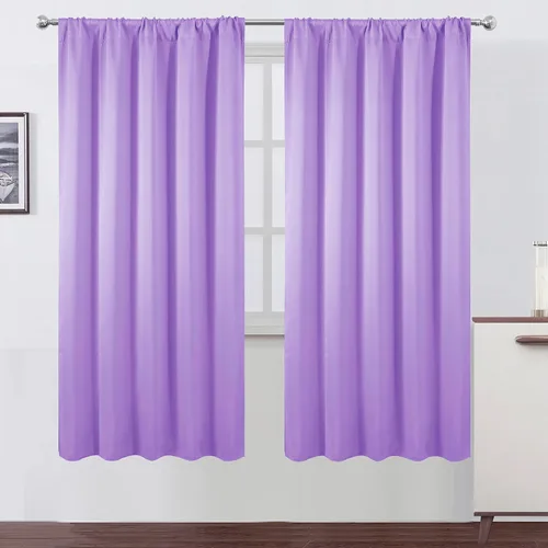 Vista 113 de LEMOMO Cortinas opacas de 42 x 54 pulgadas, juego de 2 paneles de cortinas con aislamiento térmico para oscurecer la habitación