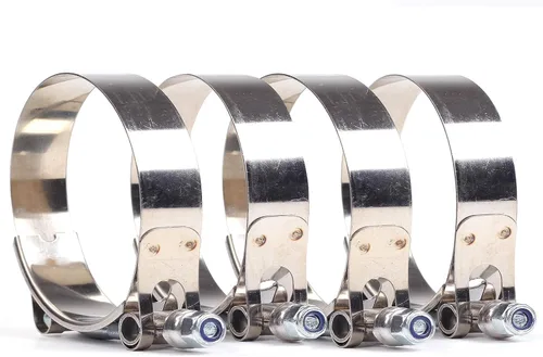 Vista 14 de 2 piezas de abrazaderas de acero inoxidable con perno en T de 1 pulgada (32 mm - 37 mm) para entrada turbo de intercooler