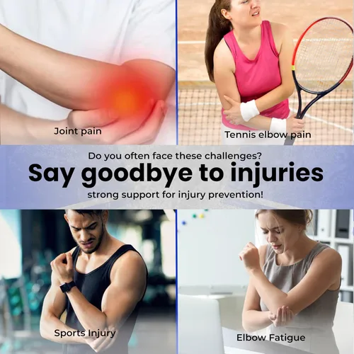 Vista 6 de Codera ajustable Manga de compresión de codo de doble correa para tendinitis, esguinces y distensiones Brazo/codo de tenis para hombres