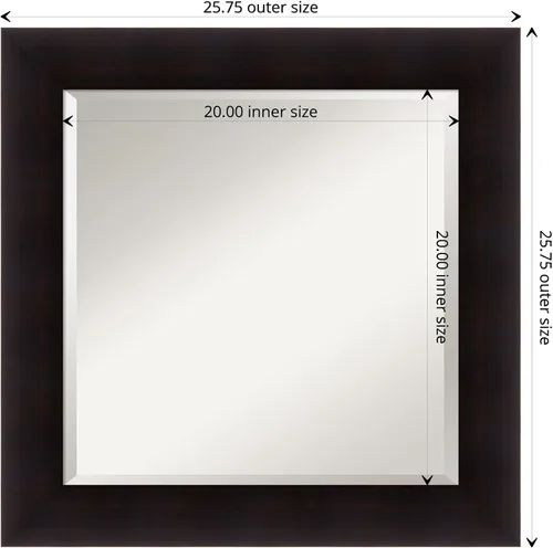Vista 4 de Amanti Art Bathroom Mirror for Over Sink, Portico Vanity Mirror, Wood Frame, Hangs Horizonally and Vertically, Bathroom Wall Decor, Beveled Edge