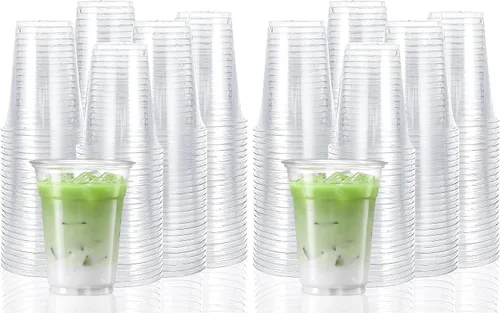 Vista 20 de TashiBox Vasos de plástico transparente de 9 onzas, paquete de 400 unidades, desechables, suministros de bodas y fiestas, ideales para cócteles