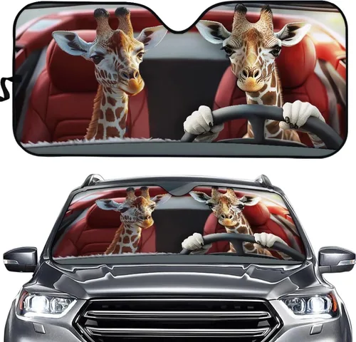 Vista 10 de SEANATIVE Parasol divertido para parabrisas de automóvil, protección contra rayos UV, protector de ventana delantera, diseño de ojos enojados