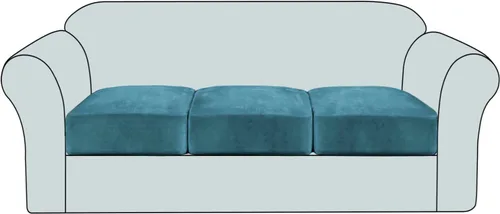 Vista 26 de Funda de cojín elástica de terciopelo, funda de felpa para asiento de sofá, protector de muebles antideslizante para silla/sofá biplaza/sofá