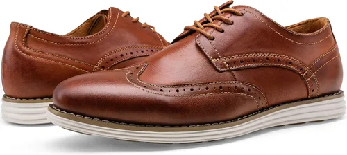 Vista 6 de Vostey Zapatos de vestir de cuero para hombre, zapatos de vestir casuales para hombres, zapatos de cuero Oxford para hombres