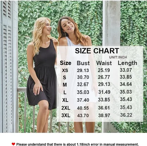 Vista 6 de LONGYUAN - Vestido de verano para mujer2022 sin mangas cómodo con bolsillos salida de playa