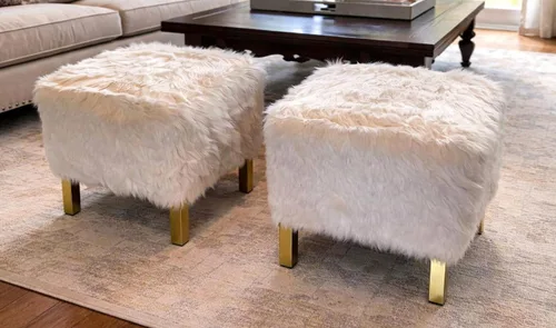 Vista 4 de Patas de metal para muebles, patas de metal, 7 pulgadas de alto, patas cuadradas de níquel satinado y cromo dorado cepillado, 4 piezas